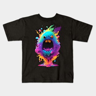 Cute creepy blob monster Kids T-Shirt